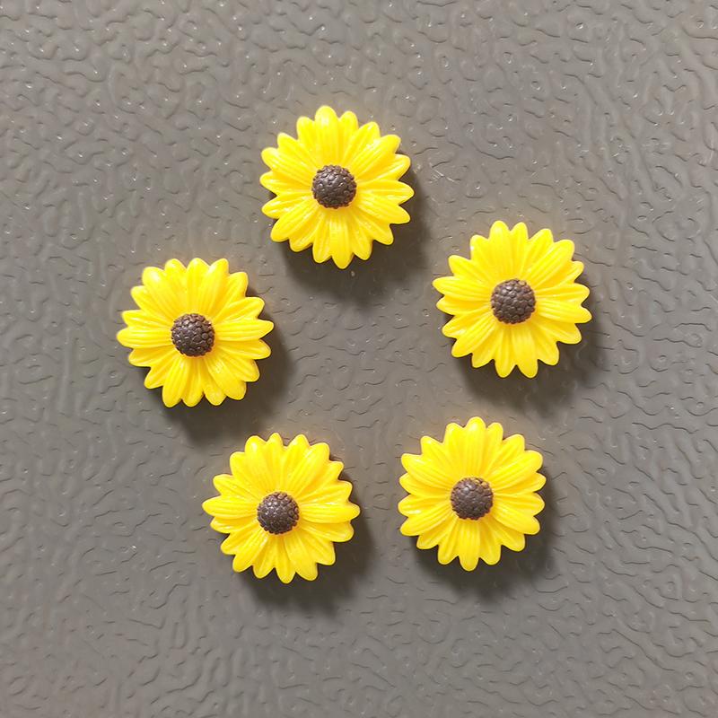 6 шт. Магнит на холодильник из смолы «Подсолнух», украшение для дома, офиса, кухни, сделай сам, искусство, подарки, сообщение, памятка, записка, наклейка на холодильник