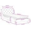 Bed with Mattress Dark Grey 80x200 cm Velvet
