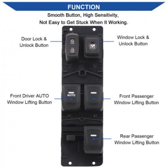 Power Window Switch Controller Button For 2012-2017 Hyundai Veloster 93570-2V000