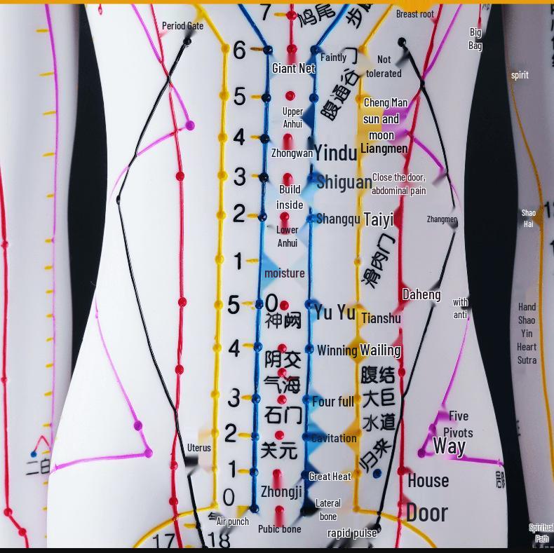 50СМ Прозрачная Модель Меридианов Человеческого Тела - Мужская и Женская Традиционная Китайская Медицина Точки Акупунктуры.