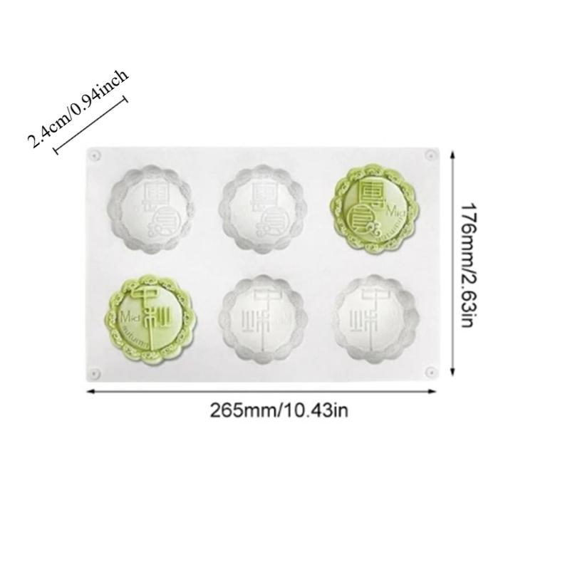 Easy Release Silicone Mooncake Molds Non-Stick Food-Grade Mooncake Baking Mold Reusable Heat-Resistant Festival Dessert Molds