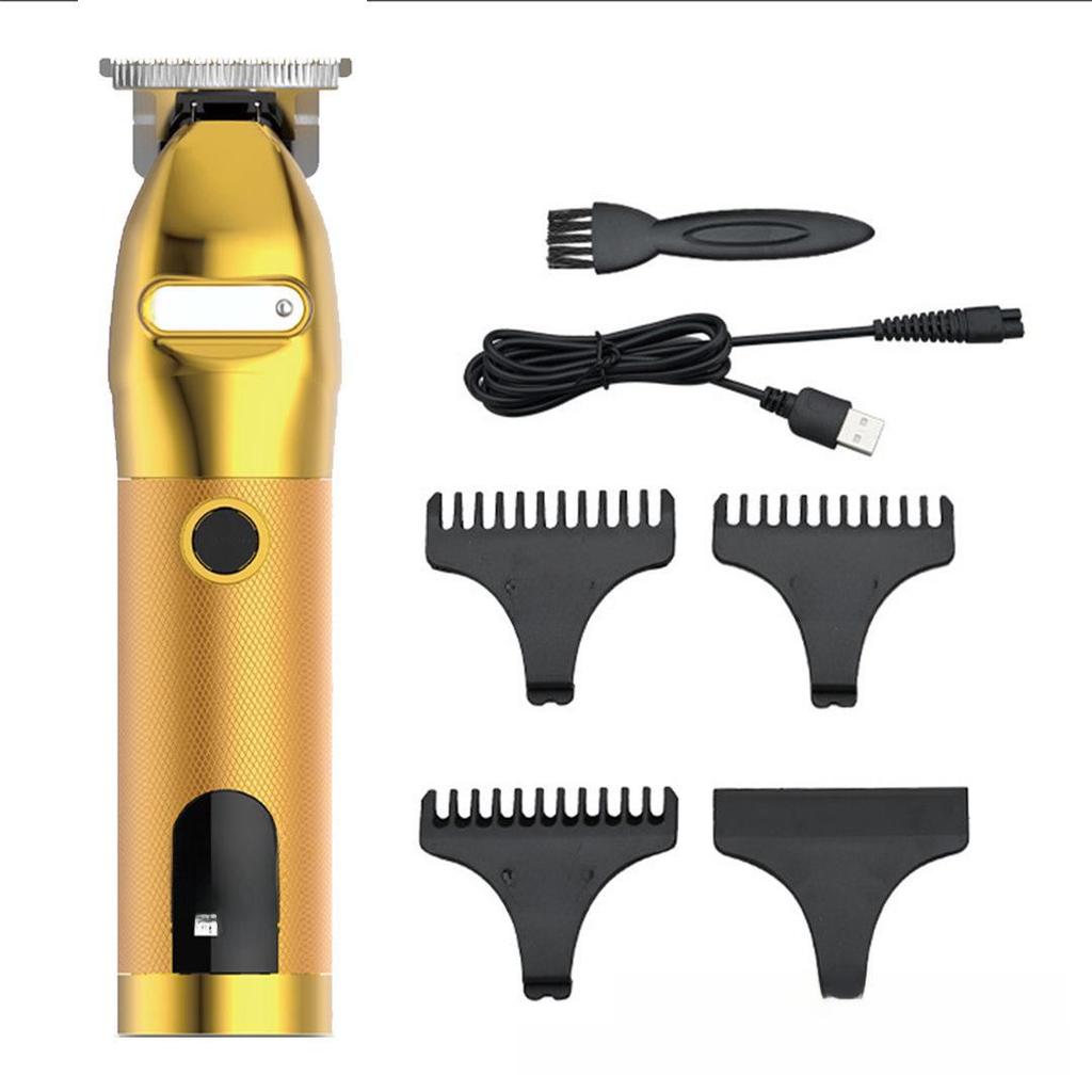USB Rechargeable LCD Hair Clipper with Metal Body & Ceramic Blade
