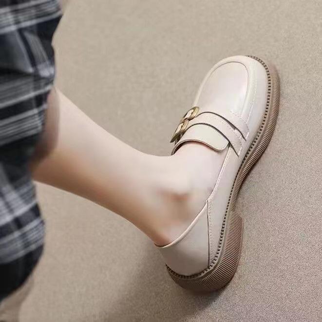 Размер 41-43, женская обувь большого размера, мокасины с широким голенищем, светлая натуральная мягкая кожа, британский стиль, маленькие кожаные туфли, женские 42