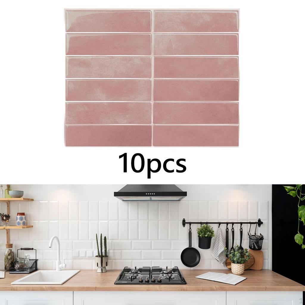 10 Pieces 9 X11.4inch Wall Tiles,Backsplash Tiles, Waterproof Bathroom 3D Thick Peel and Stick ,Self
