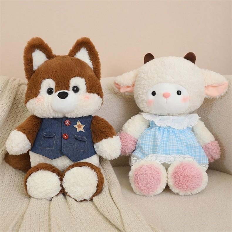 Хаски Лес Бег Плюшевая Мягкая Игрушка Подушка для Обнимания Подарок на День Рождения для Детей