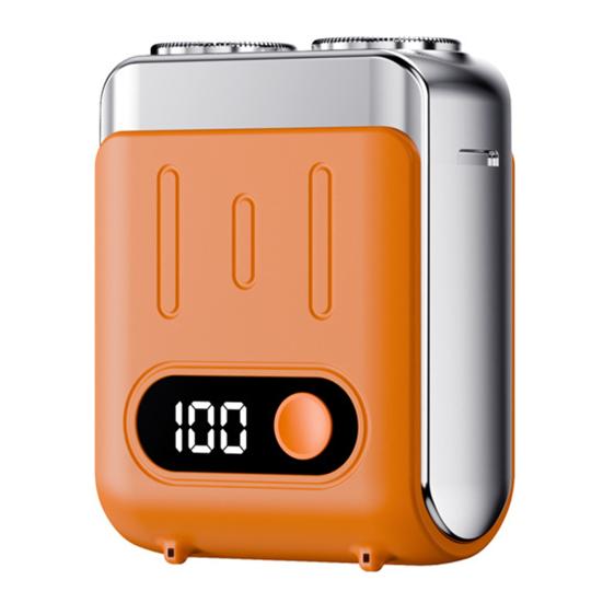 Мужская электробритва IPX7 Водонепроницаемая мини-бритва карманного размера с зарядкой от USB, беспроводная роторная бритва с высокоскоростным мотором и светодиодным дисплеем, портативная бритва