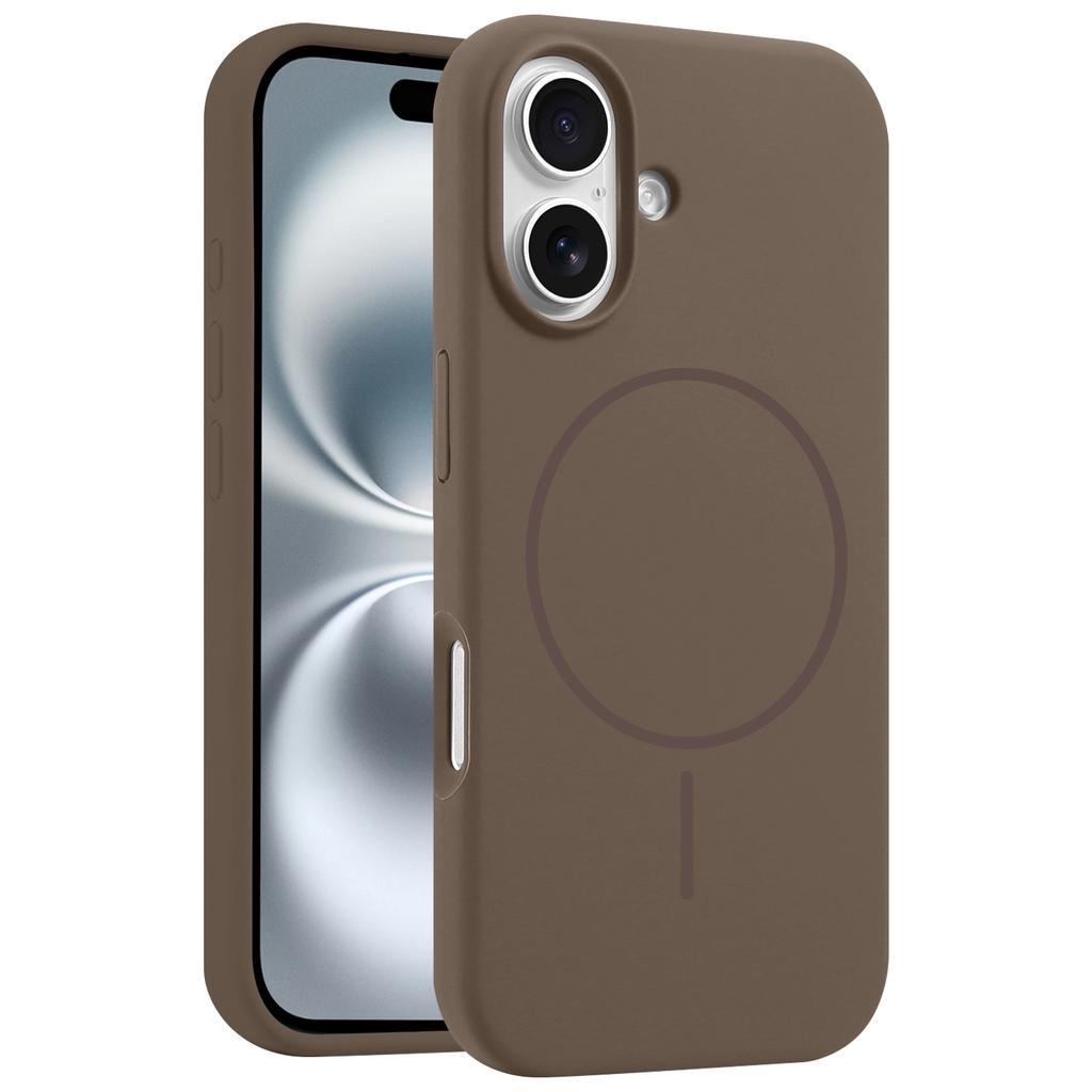 For iPhone 16 Case Compatible with MagSafe Soft Silicone Shockproof Phone Cover - Purple