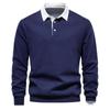 2024 Мужской высококачественный универсальный свитшот-поло с длинным рукавом европейских размеров - Новый осенний тренд
