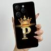 Чехол для Infinix Hot 40 Pro 40i Корона Буква Funda Мягкая Жидкая Силиконовая Задняя Крышка Для Infinix Hot40 Hot40i 40Pro Бампер Оболочка