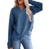 New Autumn Winter Sweatshirt Women's Casual Patchwork Pullover Long Sleeves Solid Color Loose Hoodie for Women
