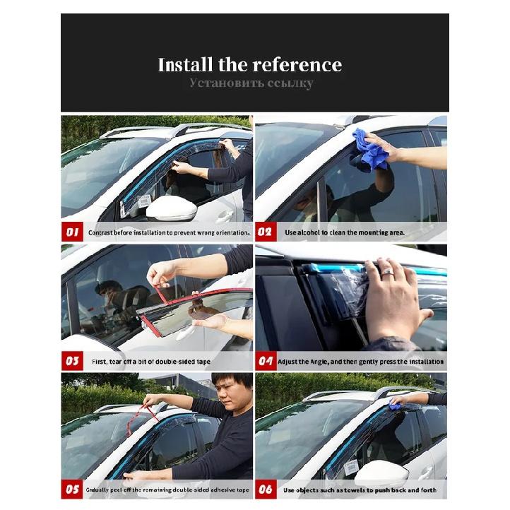 For Benz A-Class W169 2004-2012 Accessories DOOR VISO RWindow Visor Glasses Windows Trim Bright Strip Visor Vent Shades