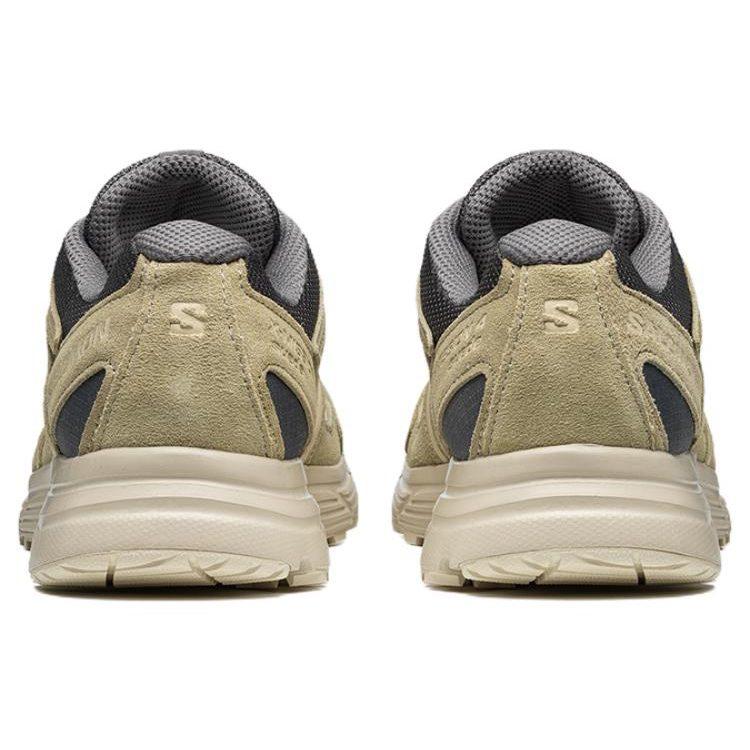 SALOMON X Mission 4 Замша Модные Нескользящие Износостойкие Низкие Уличные Ботинки Унисекс Коричневый Серый L47137800