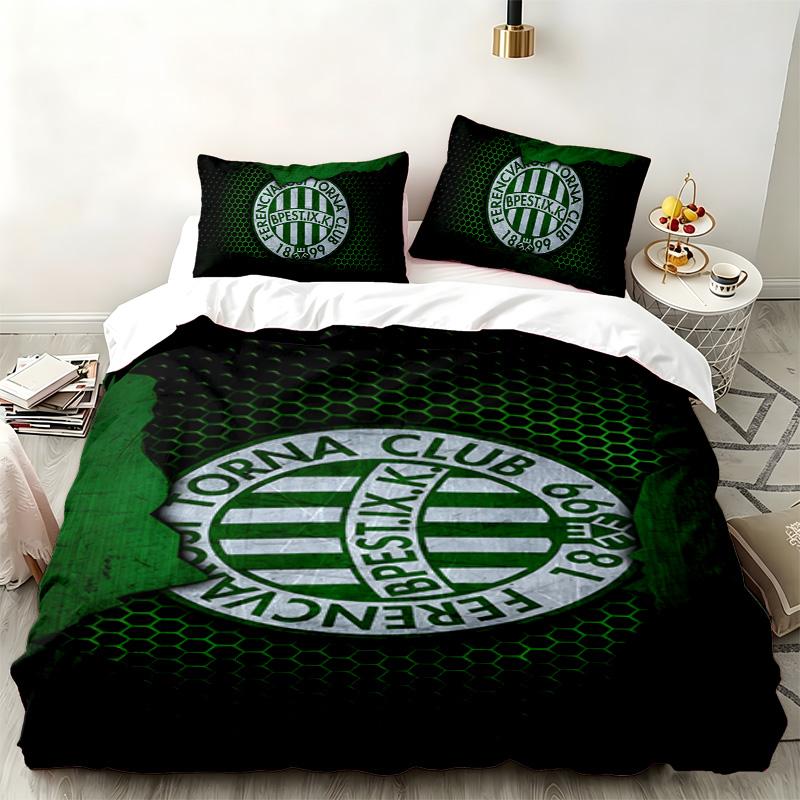 Ferencvarosi TC 3pc set Perfect for bedroom use Comfortable bedding set includes a duvet cover and two pillowcases Ideal birthday or Christmas gift