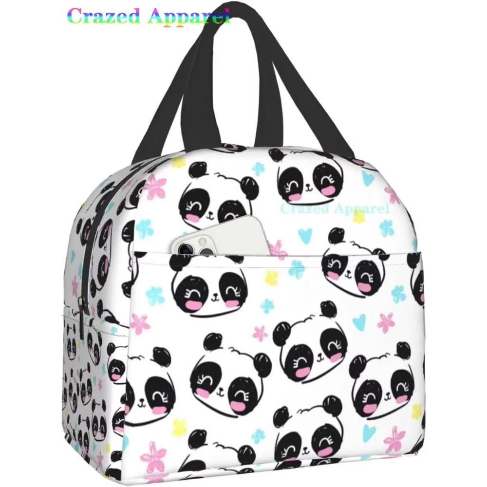 Милая розовая панда термобокс для ланча Bento Kawaii сумки для ланча Маленькие контейнеры для закусок Сумка-ланчбокс Изолированный пакет со льдом