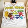 1PC Custom Name Babblarna Patterned Flannel Blanket Suitable For All Seasons for Home Decor Warmth and Comfort Gifts Holiday Present