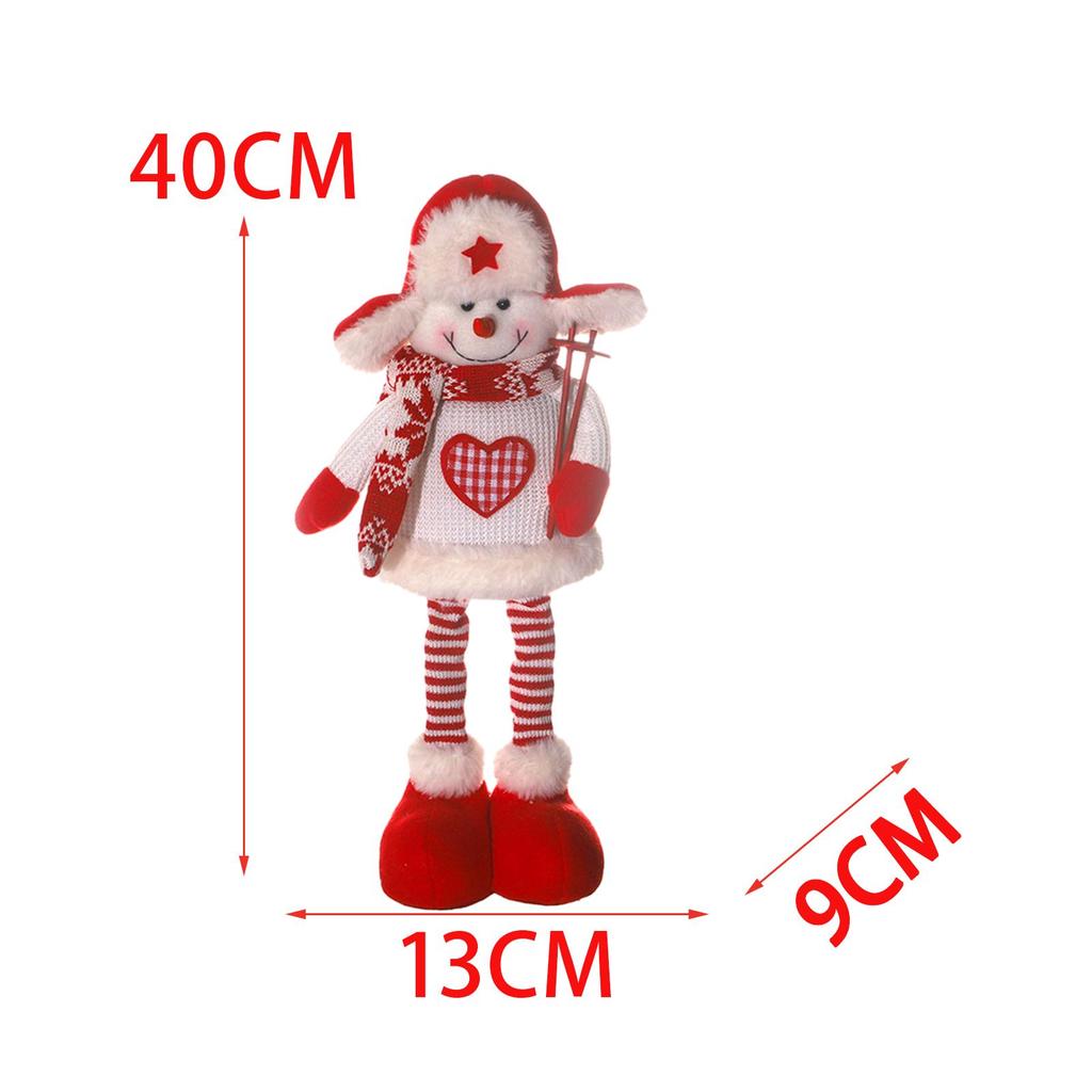 Рождественские эластичные куклы, удлиняющиеся ноги, фигурки, настольные украшения, Рождество