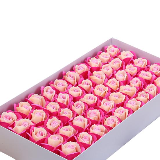 50 шт. 3-слойное мыло с ароматом розы, цветок, подарок на Рождество, День святого Валентина, день рождения