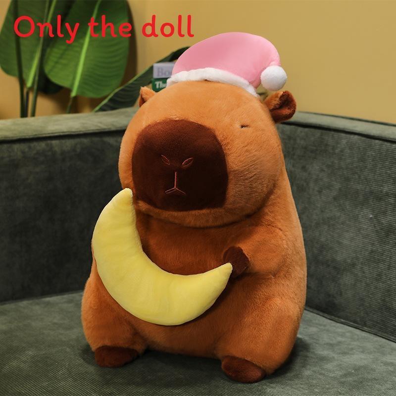 Moon Cute Star Sleeping Hat Capybara Cartoon Plush Toy For Children Gift