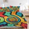 3pc Spiral Vibrant Cover Set - 1 Quilt Cover + 2 Pillowcases, All Seasons Bedroom Setting, Perfect for Home070