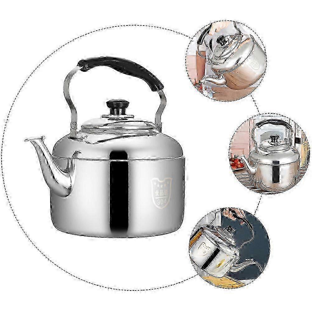 Stainless Steel Whistling Tea Kettle Household Large Water Kettle with Handle hwy