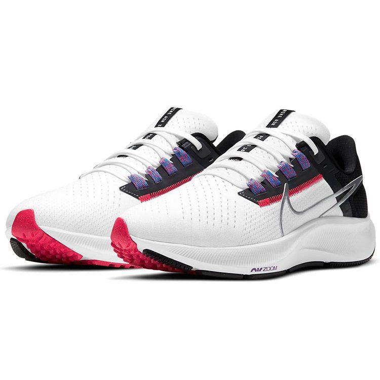 Nike Air Zoom Pegasus 38 Белый Черный Ярко-Малиновый Женские CW7358-101