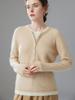 Stylish Women's Faux Two-Piece Cashmere Knit Sweater - Loose, Slimming, Versatile Pullover