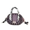 Gucci Косметичка в стиле DIY Фиолетовая Розовый язык Нишевая Модная Высококачественная Легкая Зрелая Простая Модная Универсальная Фиолетовый язык