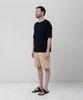 MANNERGRAM 100% Soft Cotton Rolling Edge Round Short Sleeve Knit Black