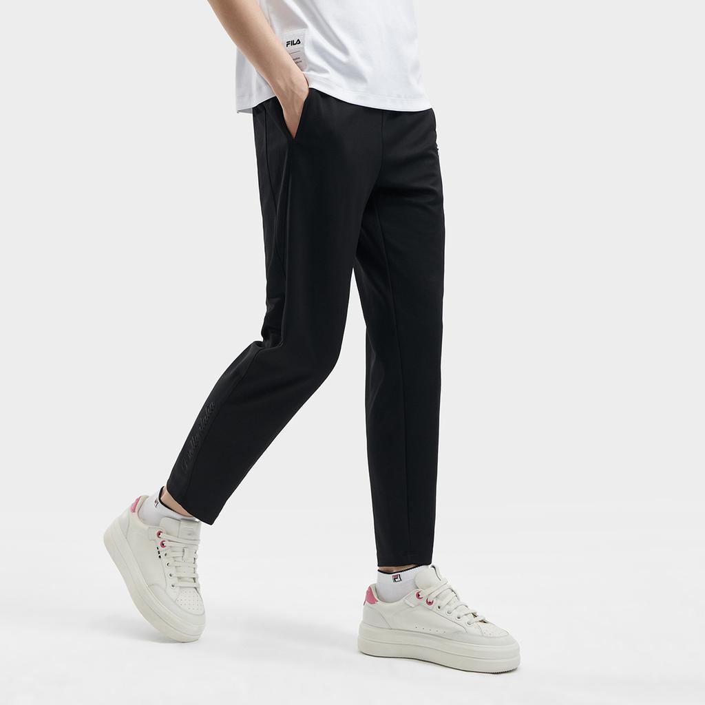 Fila Heritage Fashion Versatile Knitted Casual Pants Women Bottoms Black F11W428603FBK