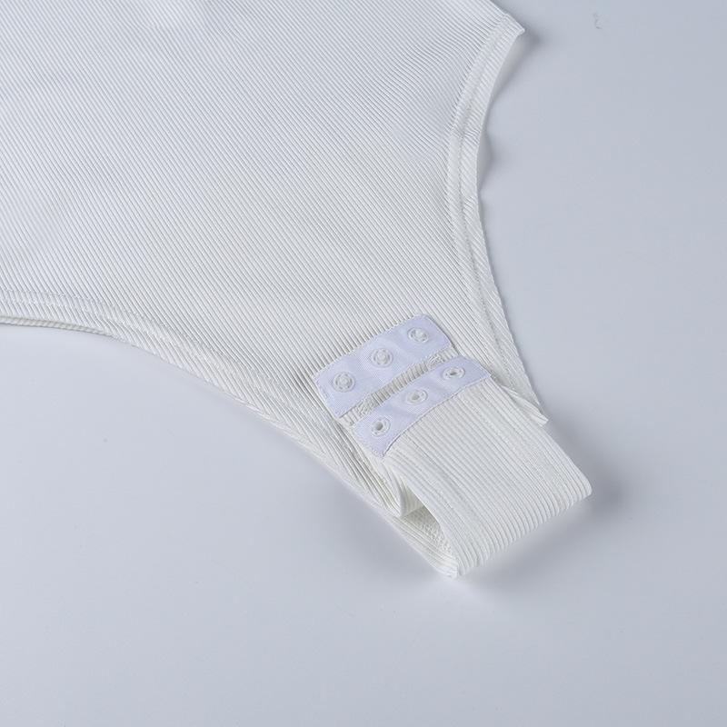 Вязаное боди без рукавов Лето 2024, сексуальное боди с открытыми плечами и воротником-халтер