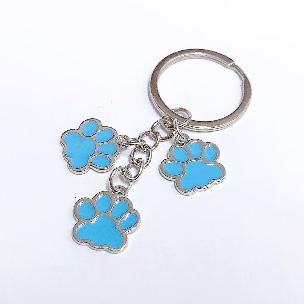 Bag Ornaments Cat Dog Paw Key Ring Kawaii Cute Pendant Keychain Birthday Gift
