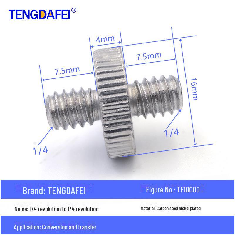 Адаптер для штатива с креплением на стойку для освещения и поворота камеры с резьбой 1/4" на 3/8" на M4/M5/M6/M8