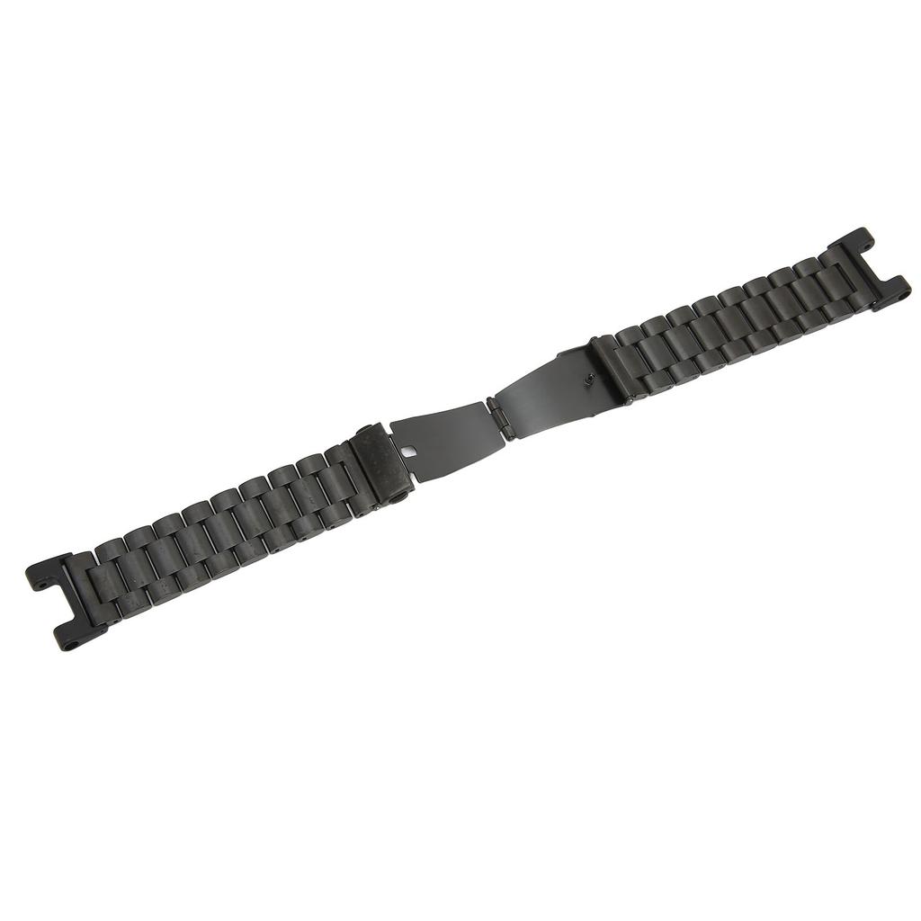 Металлический ремешок, совместимый со смарт-часами Amazfit TRex, сменный стальной ремешок, браслет на запястье(черный )