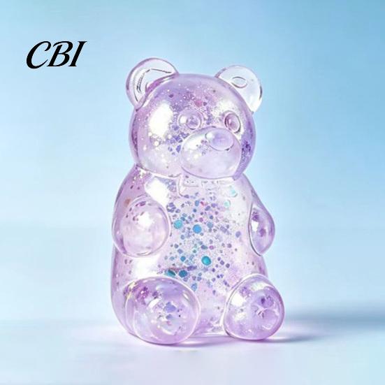 Animal Stress Toy Mini Clear Bear Squeeze Toy, Relief Sitting Sensory Soft Stretchy Sugar Ball Fidget Party Favors Adult