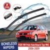 Щетки стеклоочистителя для VW Polo Hatchback Typ 9N3 2006-2009 Переднее лобовое стекло Очистка окна Ветровое стекло Автозапчасти Автомобильные щетки для защиты от дождя