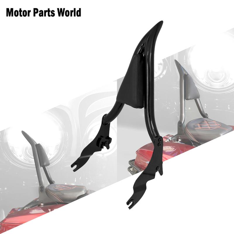 Мотоцикл 16'' Съемная задняя спинка для пассажира, подушка Sissy Bar для Harley Touring CVO Road King Electra Street Glide 09-2025