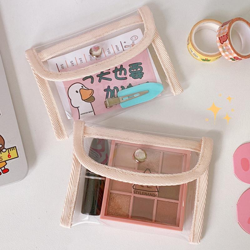 Small Transparent Coin Purse Pvc Clear Mini Female Purses Women Girls Key Lipstick Earphone Coin Storage Bags Wallet Pouch