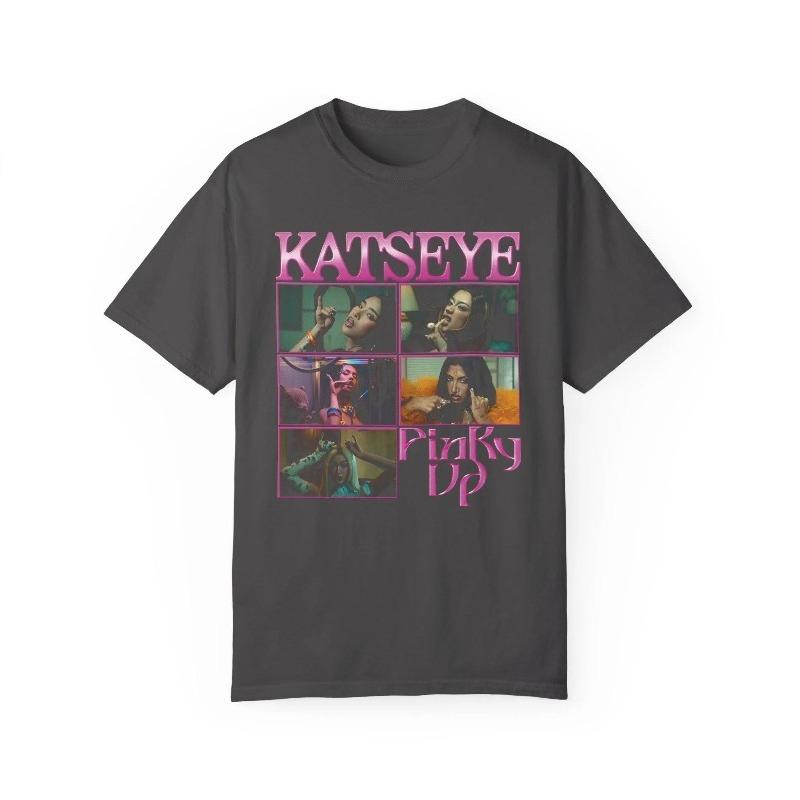 Katseye Pinky Up Comfort Colors Kpop Графическая футболка Летняя Унисекс Свободная и дышащая Хлопковая футболка Топ