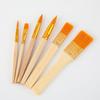 Art 6-pack Oil Painting Pen, Wood Color Short Rod Nylon Brush Set, Watercolor Pen, Acrylic Painting Paint Brush