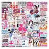 50 Cheerleading Graffiti Stickers - Waterproof for Luggage, Notebooks, Scooters, and Water Bottles