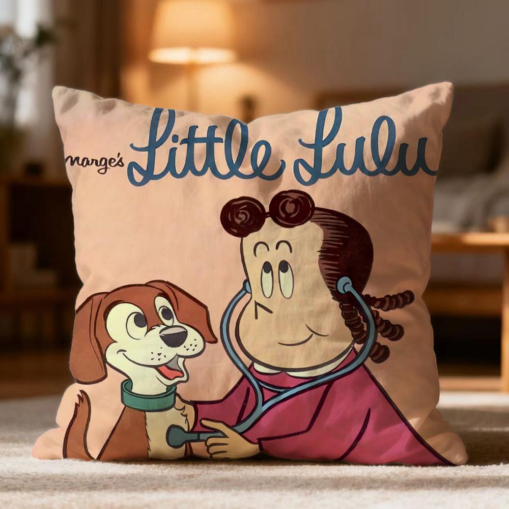 Горячая Наволочка для Подушки-Подушки Little Lulu Мягкая Стирающаяся Наволочка для Подушки Многоцелевая для Дивана Кровати Путешествий Офиса