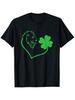 Lion Shamrock Heart Clover Leaf T-Shirt, Summer casual and comfortable T-shirt, fashionable rou