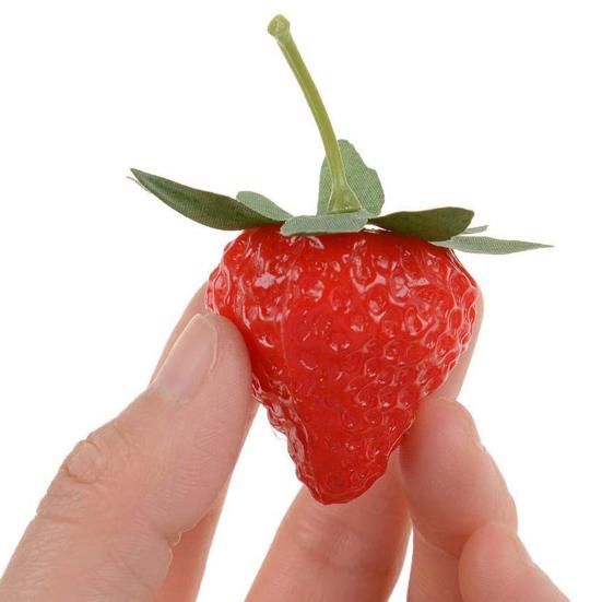 Simulated Strawberry Model Beautiful High Simulation Plastic Fake Strawberry Model Fake Simulated Strawberry Model Simulated Strawberry Model