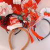 Аксессуары для волос Обруч для волос Санта-Клауса Шпилька с рогами Заколка для волос Рождественская повязка на голову для девочек/женщин