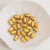 sand gold 7*11mm long melon strip spacer beads, 5 штук