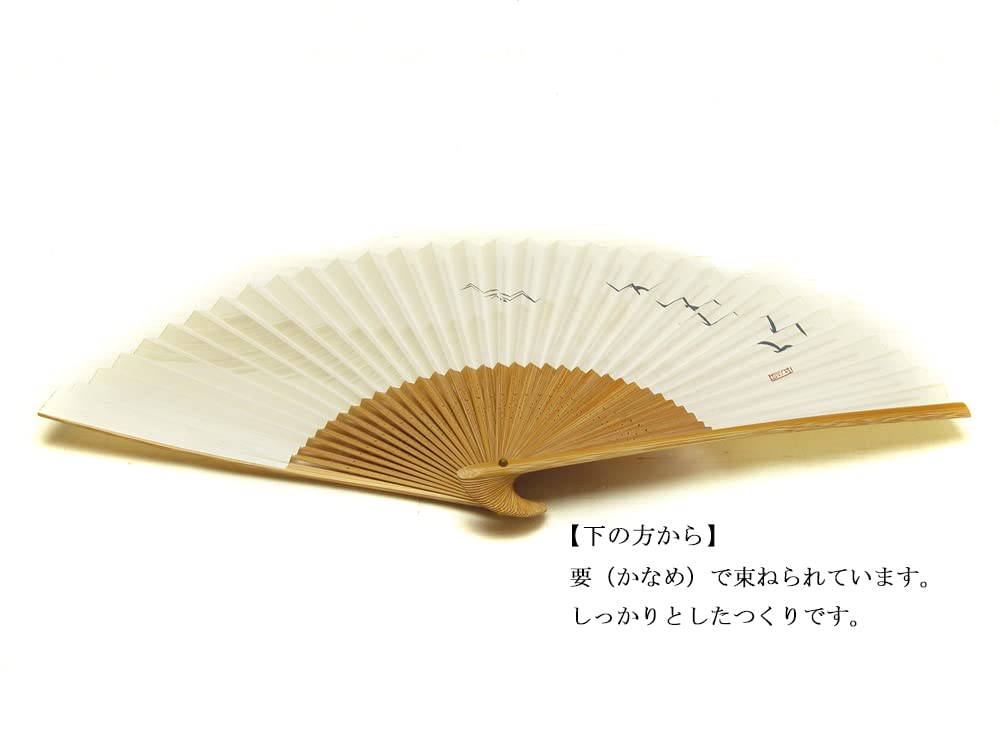 Камомэ для сделано в Японии бумажный веер с японским Кё-сэнсу (Японский веер) мужчины, Киото, двухсторонний узор.