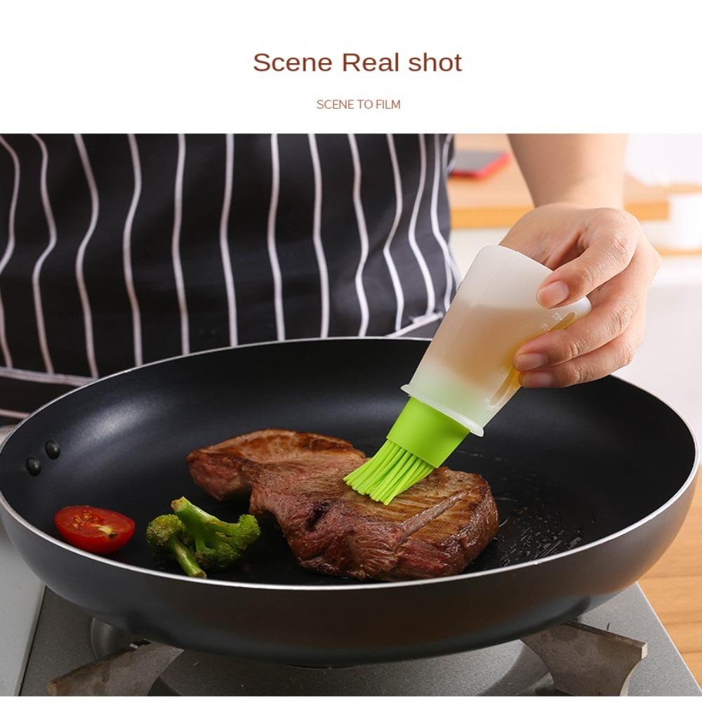 Non-Toxic Squeeze Oil Bottle Silicone BBQ Cooking Tool NEW Oil Dispenser  Kitchen