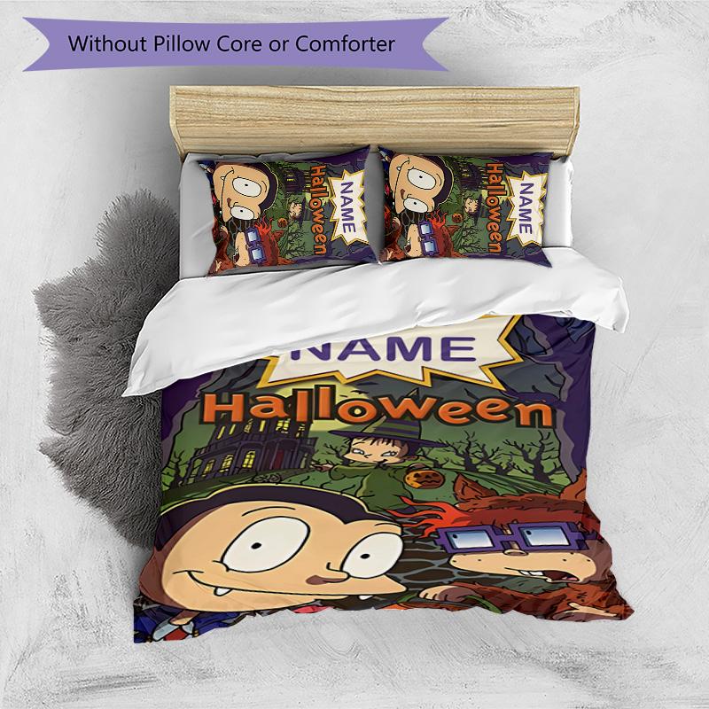 3pcs Rugrats in paris2 Cover Set - Personalized Name, HD Printed Bedding with 1 Cover and 2 Pillowcases - Perfect for Home Decor, Easy Care