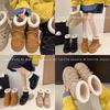 Women's Plus-Size Lace-Up Snow Boots - 2025 Winter New Style, Casual, Warm, Fleece-Lined, Short-Calf, Cotton Boots for Cross-Border Trade