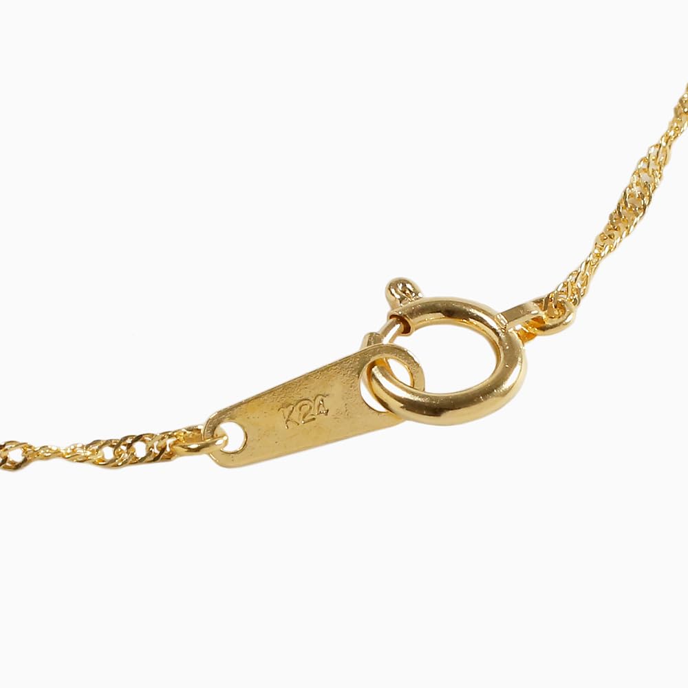 Ожерелье Walk Pure Gold K24 Sparkling Screw 42 см из чистого золота [Ювелирные изделия Shinsaibashi] 1,3 г